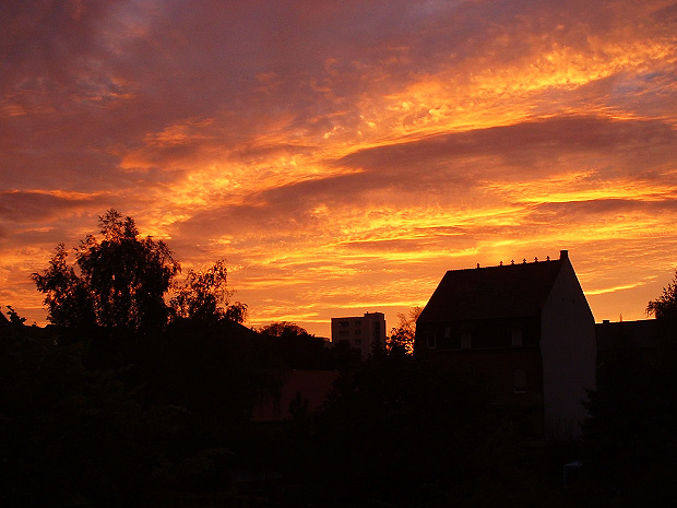 Sonnenuntergang über Germersheim