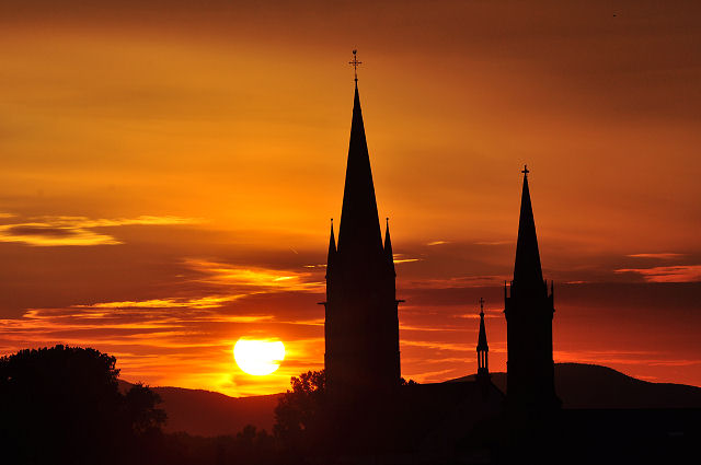 Sonnenuntergang in der Südpfalz