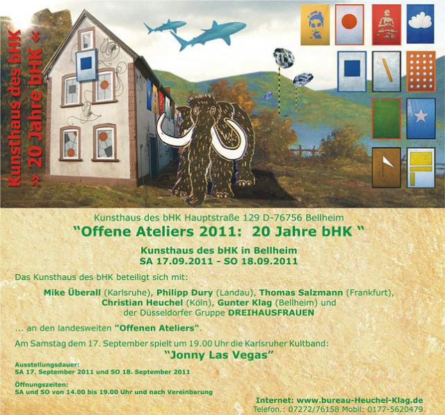 Einladung Offene Ateliers 2011: 20 Jahre bHK