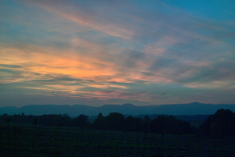 Sonnenuntergang über dem Pfälzer Wald